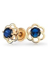 lovely mini flower cz September birthstone baby earrings